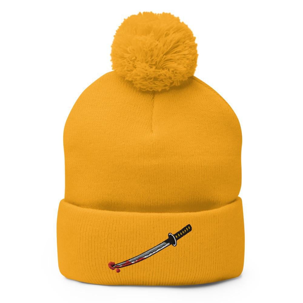 Bloody Katana Sword | Japan Icon Pom-Pom Beanie