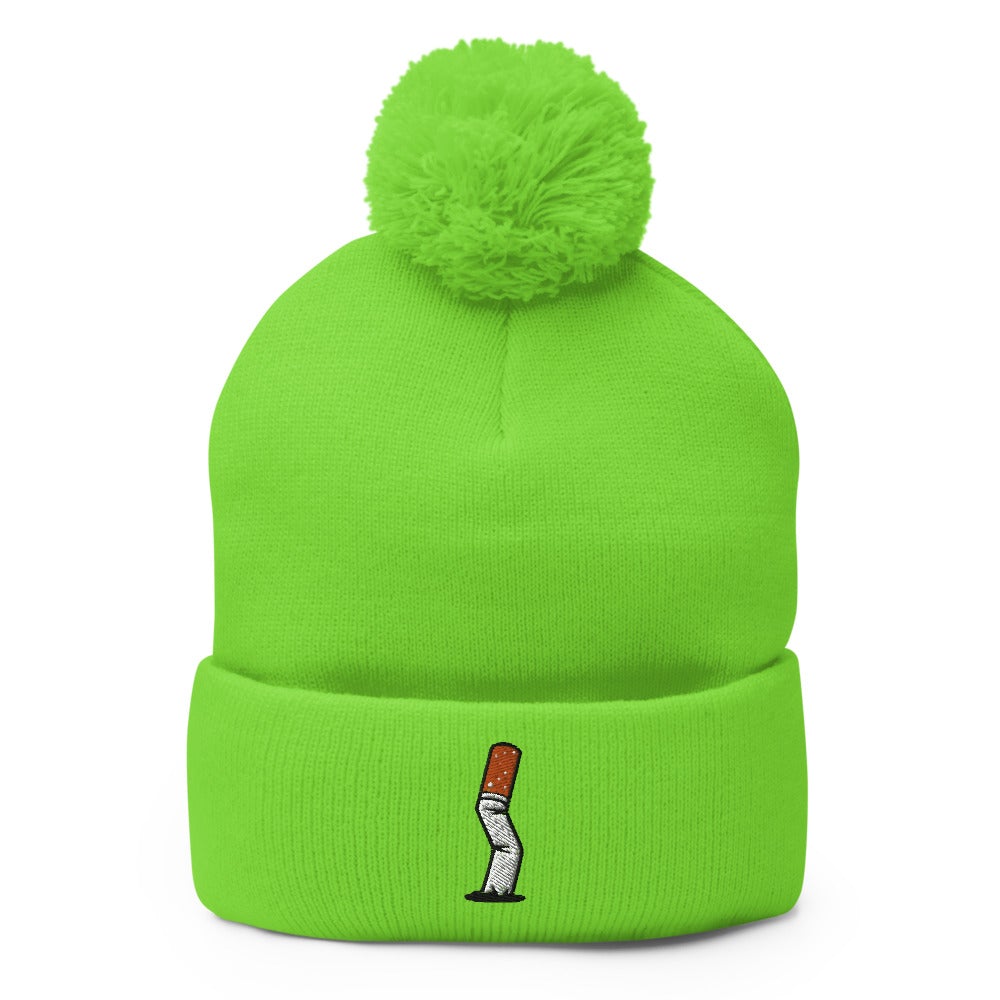 Cigarette Butt | Funky Hipster Pom-Pom Beanie
