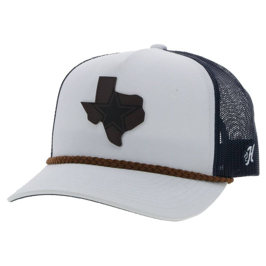 "Dallas Cowboys" White/Blue Hat w/ Brown Texas Logo