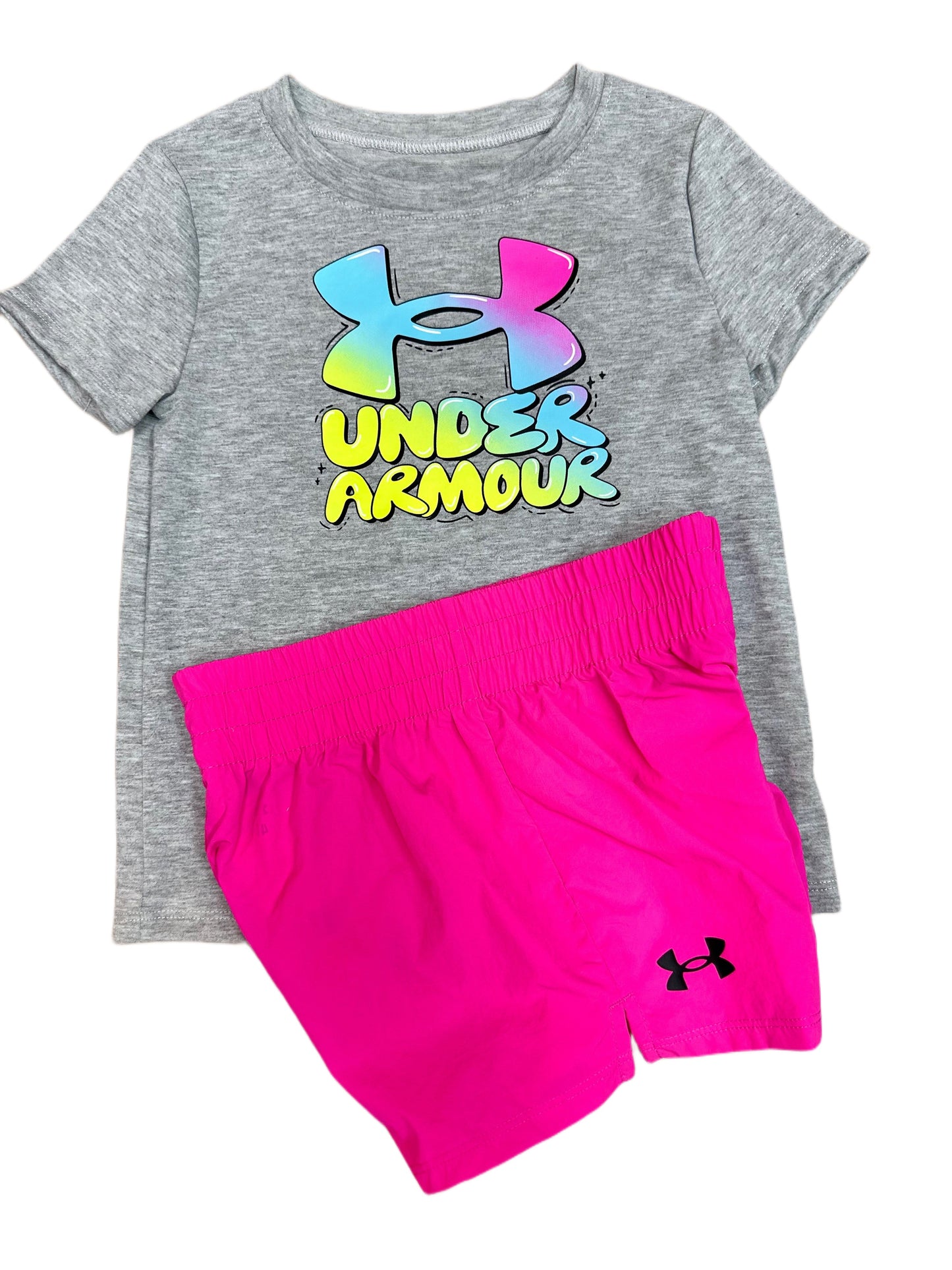 UA Core Bubbly Short Set, Mod Gray