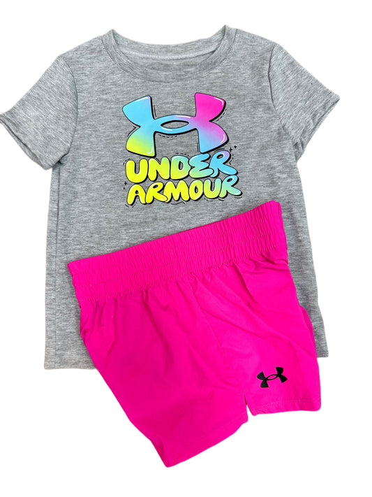 UA Core Bubbly Short Set, Mod Gray