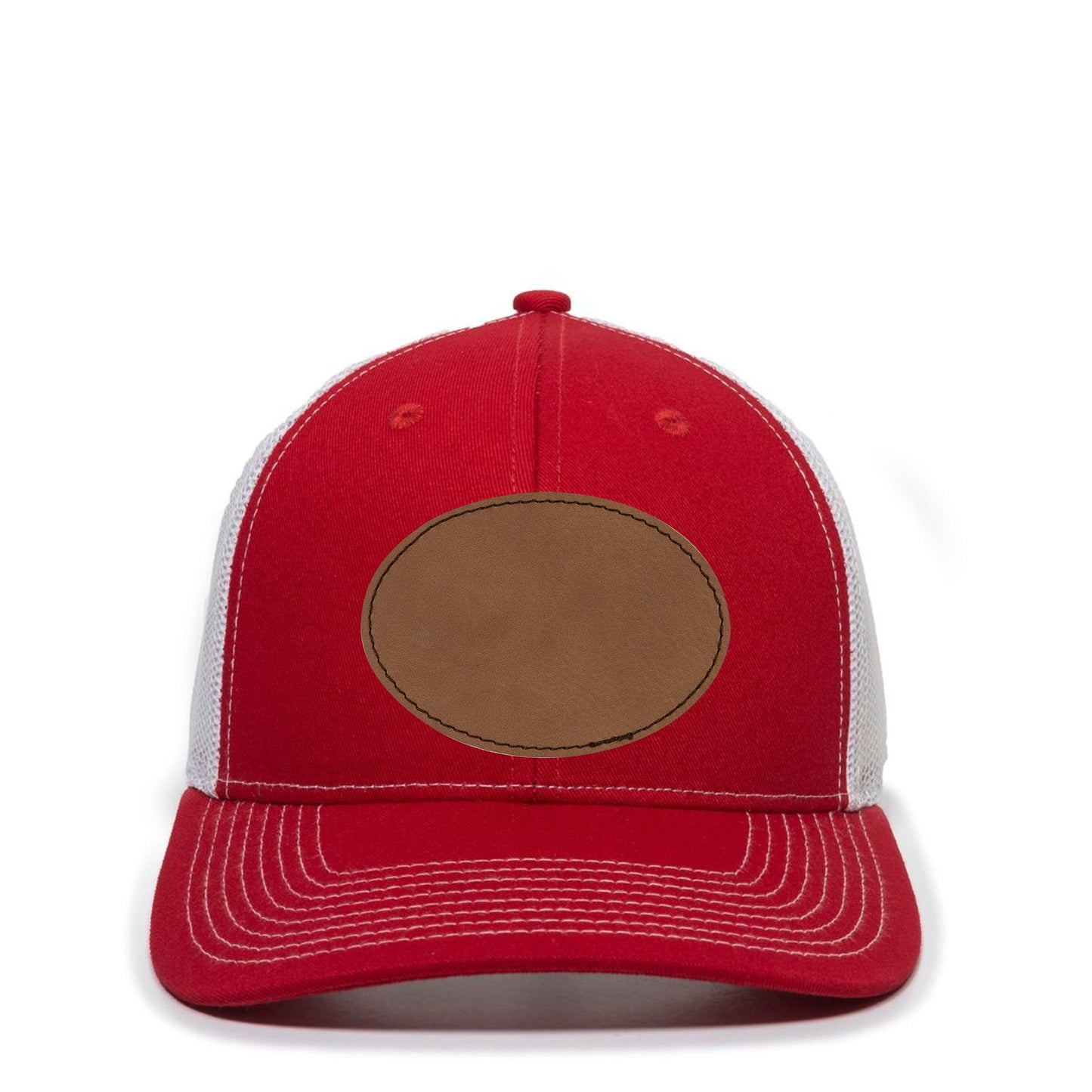 Youth Leather Patch Trucker Hat • Custom Name