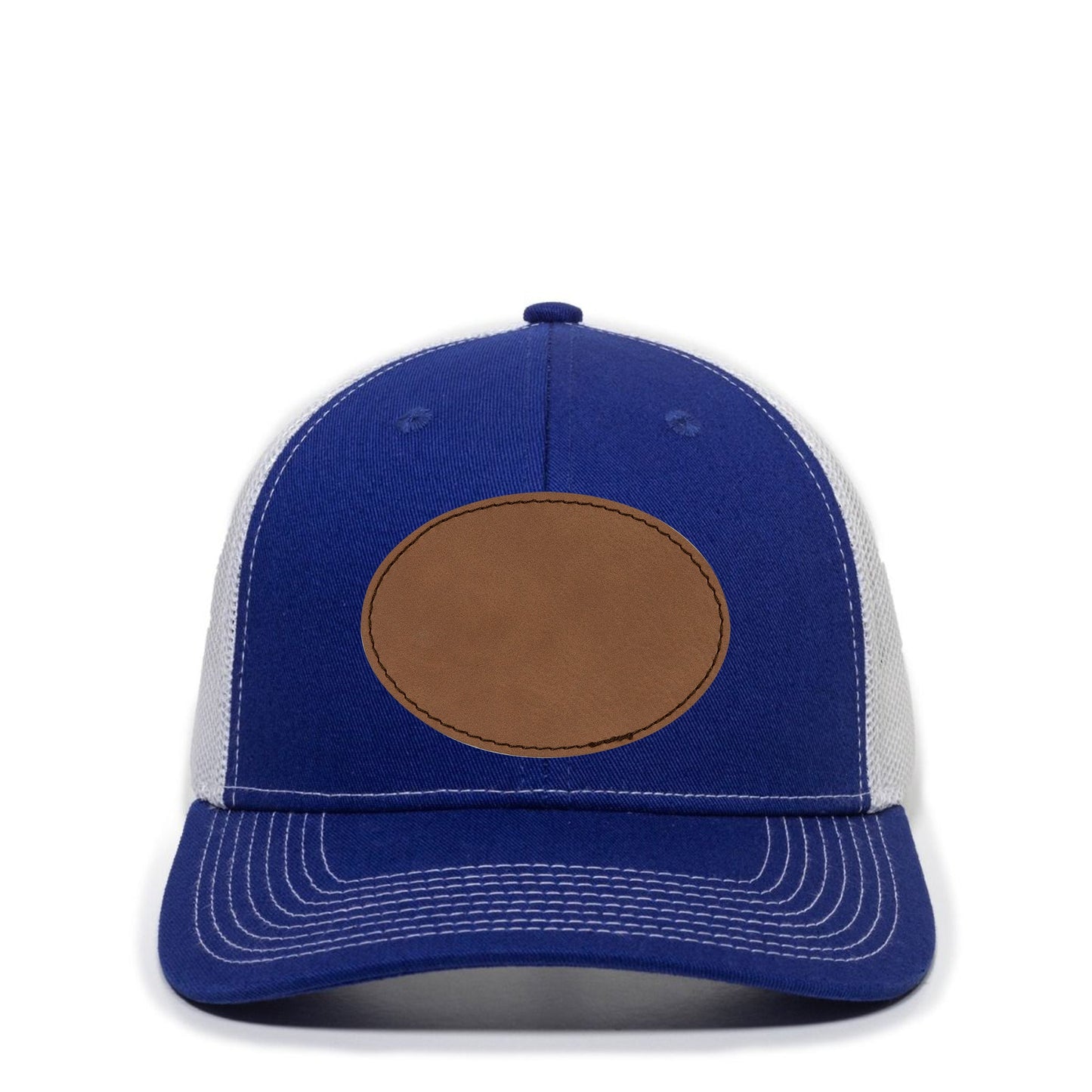 Youth Leather Patch Trucker Hat • Custom Name