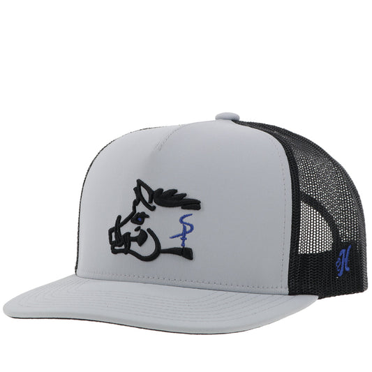 "Sniper Pig" Hat Grey/Black w/Blue Logo
