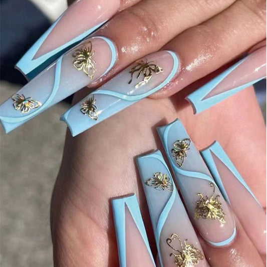 24pcs Long Coffin False Nails