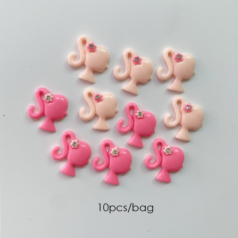 3D Kawaii Pink Cat False Nails