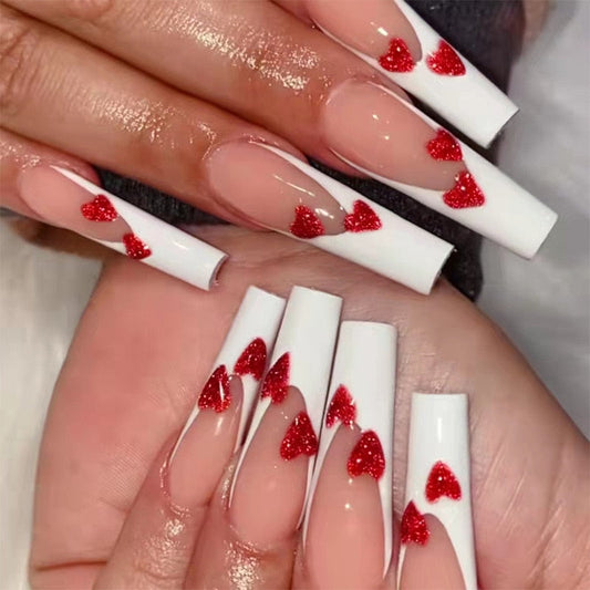 24Pcs False Nails with Glue