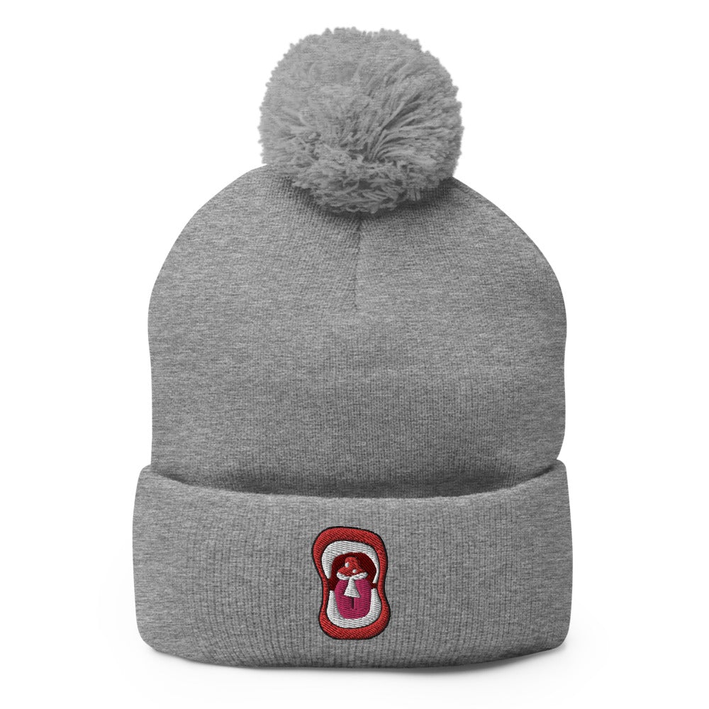 'Shroom in Mouth | Trippy Raver Pom-Pom Beanie