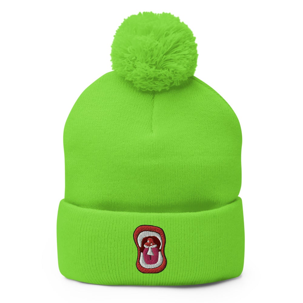 'Shroom in Mouth | Trippy Raver Pom-Pom Beanie