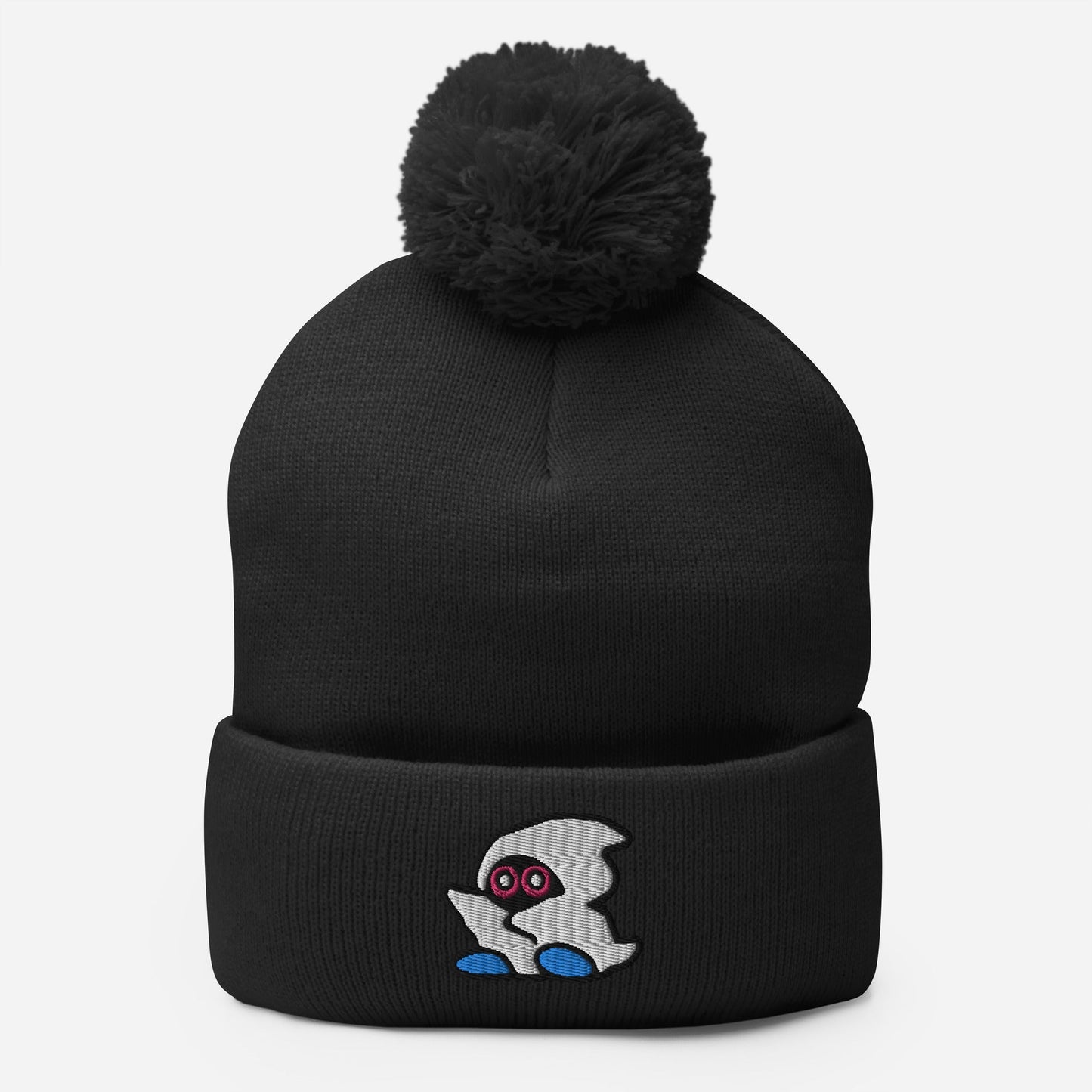 Stoner Ghost | Retro Gamer Pom-Pom Beanie