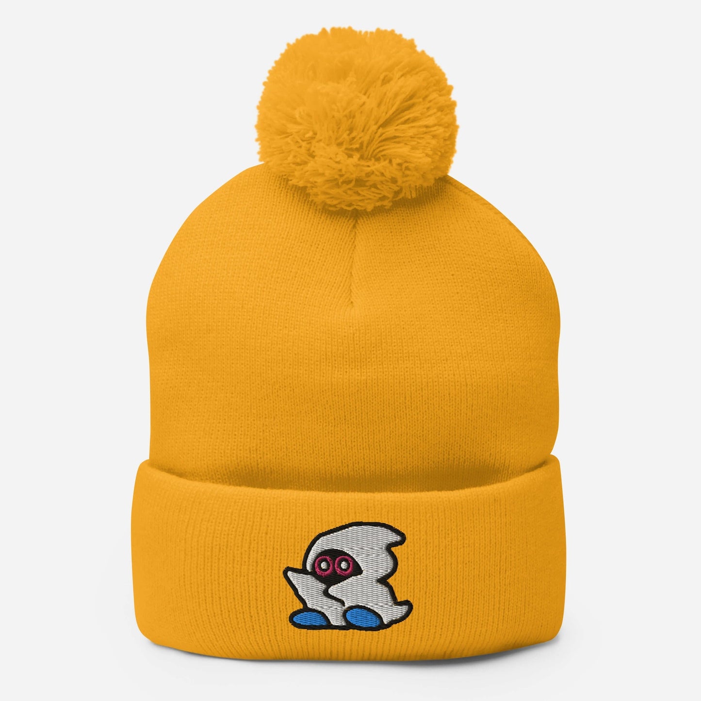 Stoner Ghost | Retro Gamer Pom-Pom Beanie