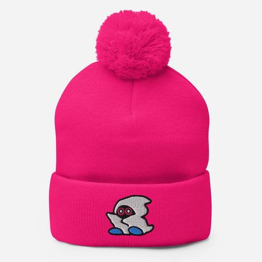Stoner Ghost | Retro Gamer Pom-Pom Beanie