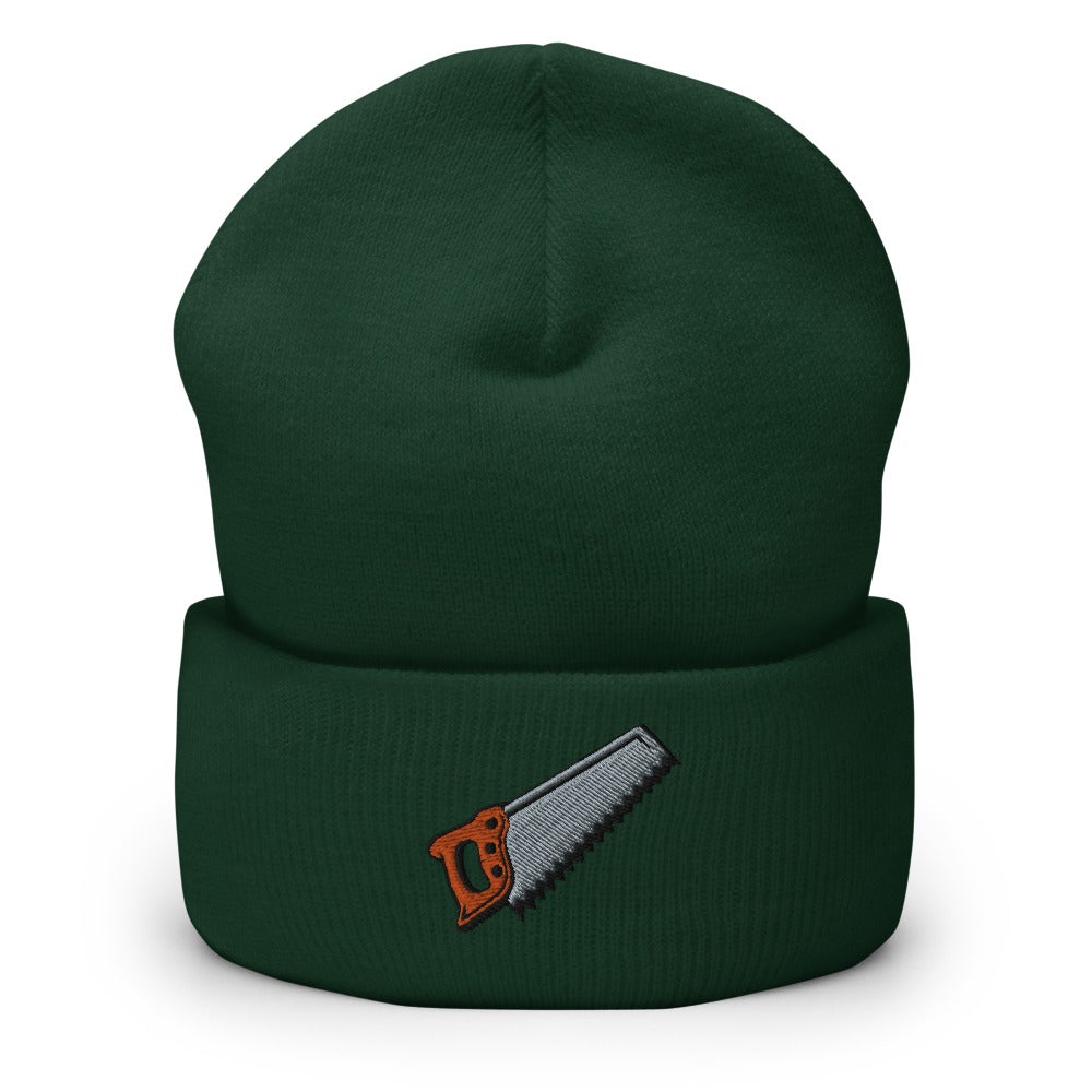 Wood Saw | Funky Hipster - Handyman Dad Hat Cuffed Beanie