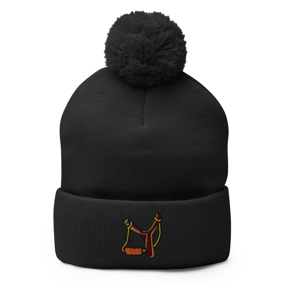 Wooden Slingshot - Boy's Toy | Funky Hipster Pom-Pom Beanie