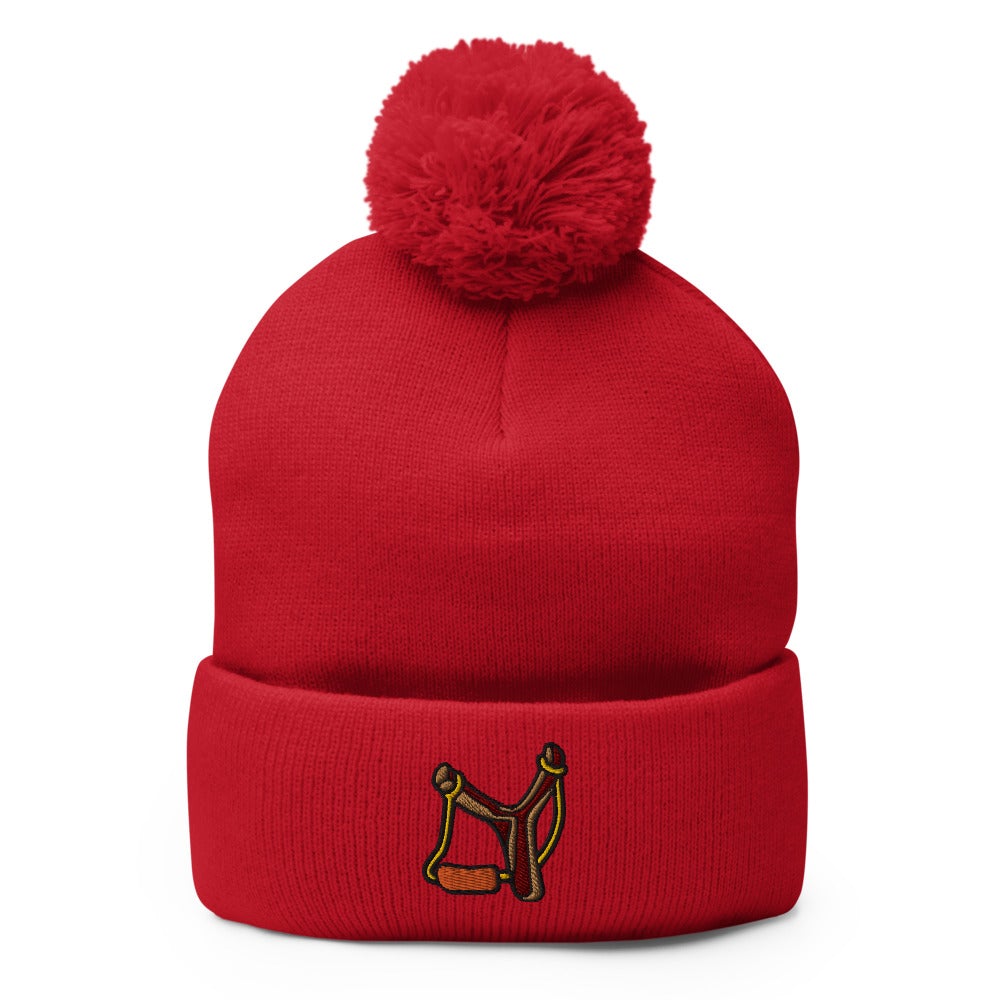 Wooden Slingshot - Boy's Toy | Funky Hipster Pom-Pom Beanie