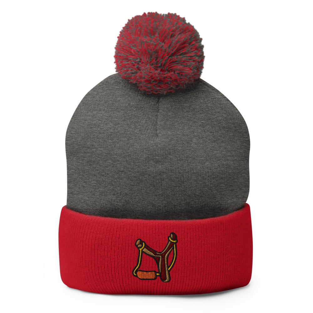 Wooden Slingshot - Boy's Toy | Funky Hipster Pom-Pom Beanie