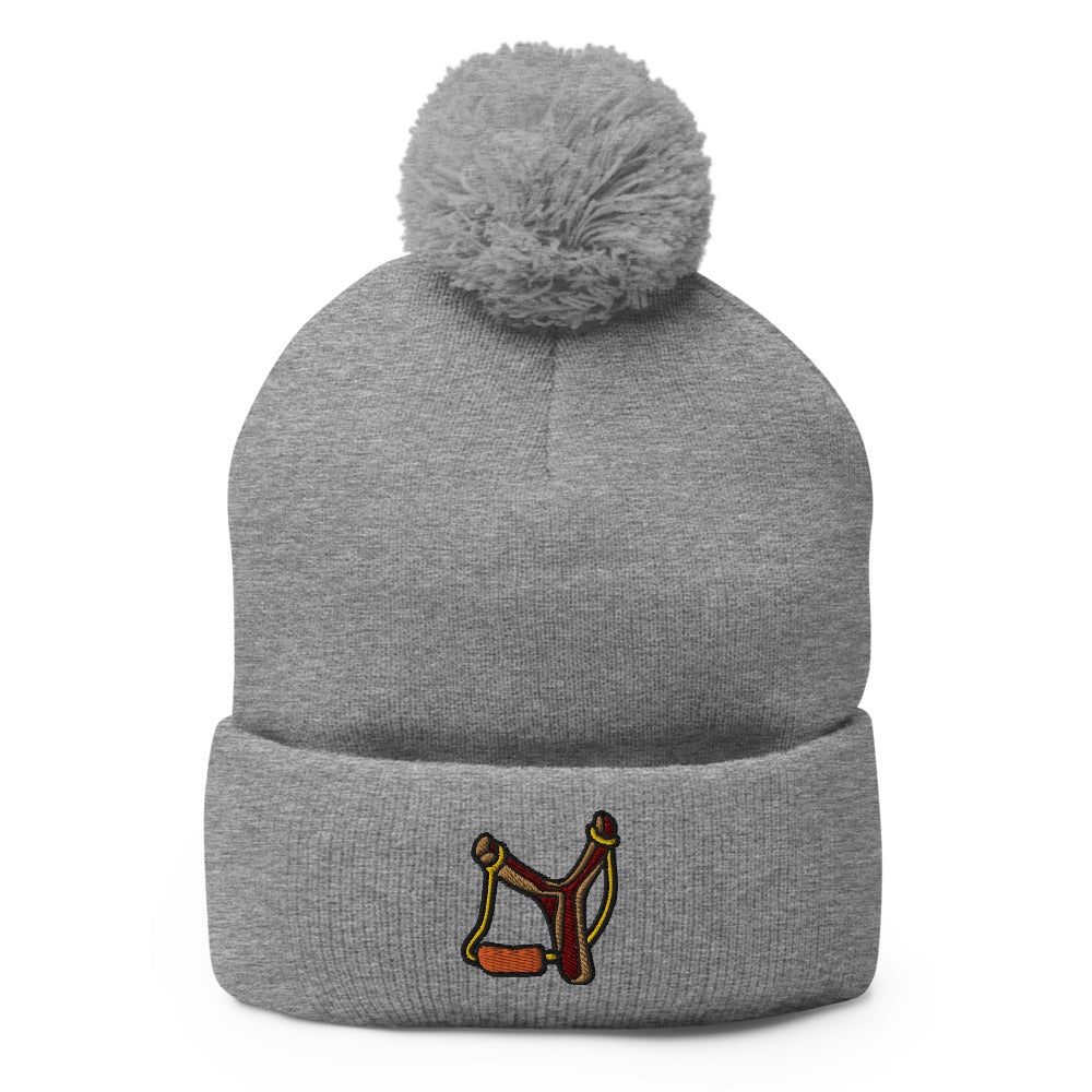 Wooden Slingshot - Boy's Toy | Funky Hipster Pom-Pom Beanie