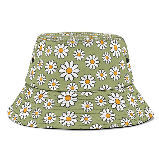 Sage Green Daisy Unisex Bucket Hat