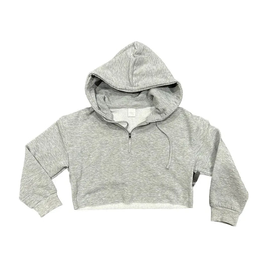 Brushed Soft Cloud Crop 1/2 Zip, Heather Gray