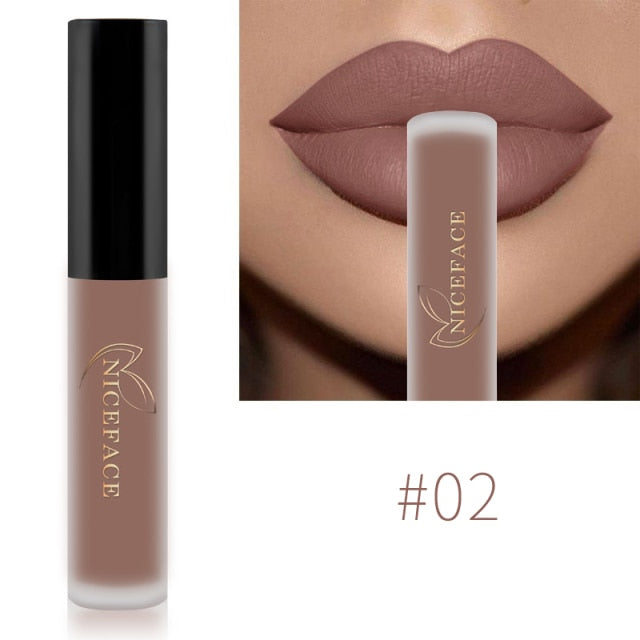 Waterproof Brand Nude Matte Liquid Lipstick Red Lip Gloss Moisturizer Nude Mate Lip