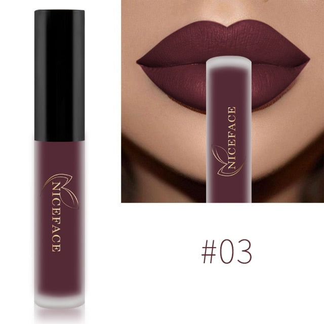 Waterproof Brand Nude Matte Liquid Lipstick Red Lip Gloss Moisturizer Nude Mate Lip