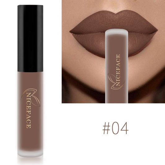 Waterproof Brand Nude Matte Liquid Lipstick Red Lip Gloss Moisturizer Nude Mate Lip