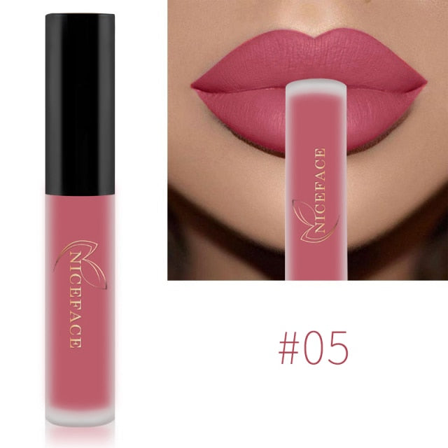 Waterproof Brand Nude Matte Liquid Lipstick Red Lip Gloss Moisturizer Nude Mate Lip