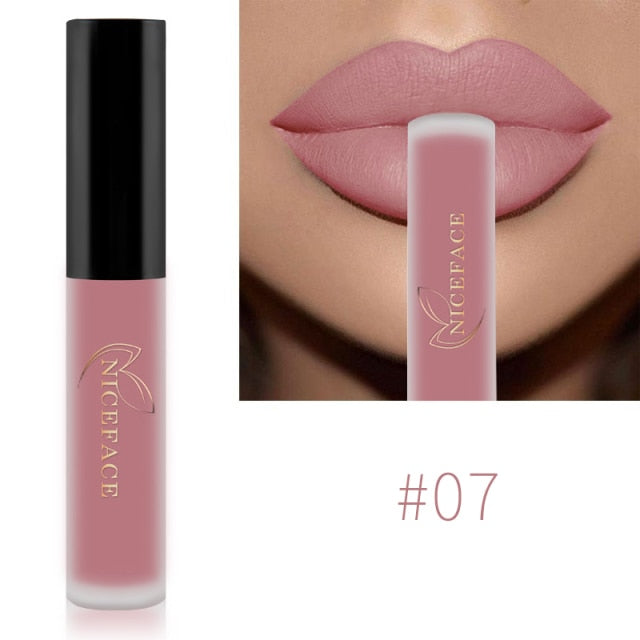 Waterproof Brand Nude Matte Liquid Lipstick Red Lip Gloss Moisturizer Nude Mate Lip