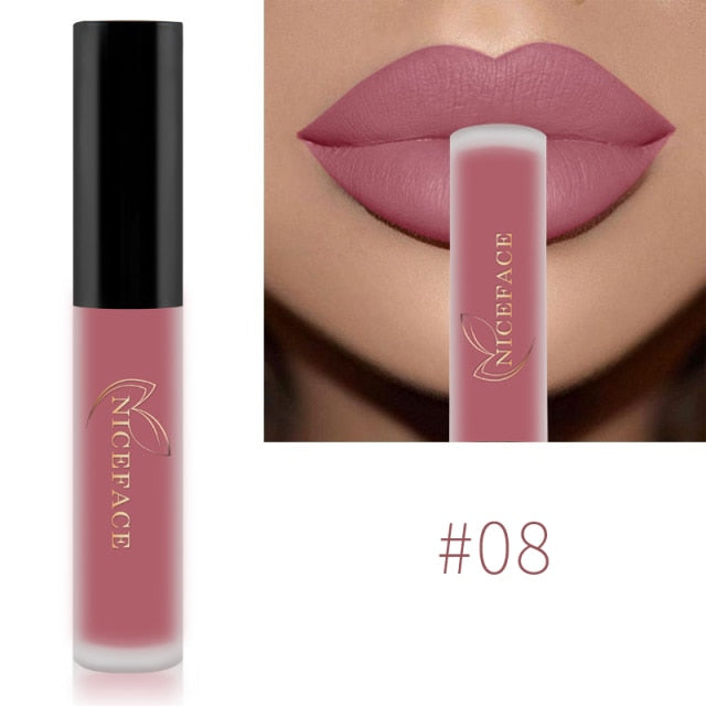 Waterproof Brand Nude Matte Liquid Lipstick Red Lip Gloss Moisturizer Nude Mate Lip