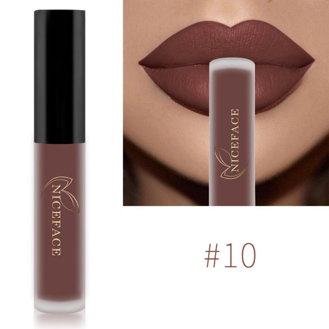 Waterproof Brand Nude Matte Liquid Lipstick Red Lip Gloss Moisturizer Nude Mate Lip