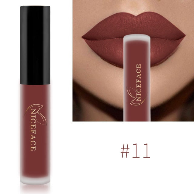 Waterproof Brand Nude Matte Liquid Lipstick Red Lip Gloss Moisturizer Nude Mate Lip