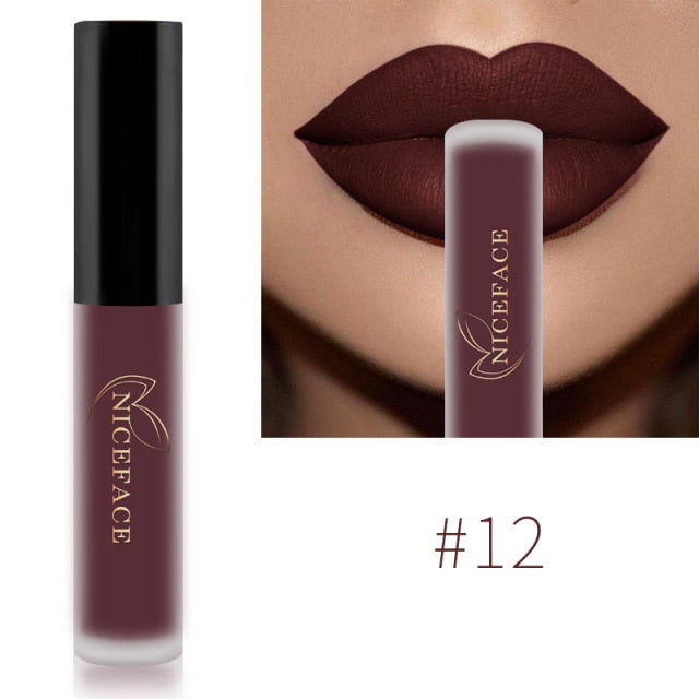 Waterproof Brand Nude Matte Liquid Lipstick Red Lip Gloss Moisturizer Nude Mate Lip
