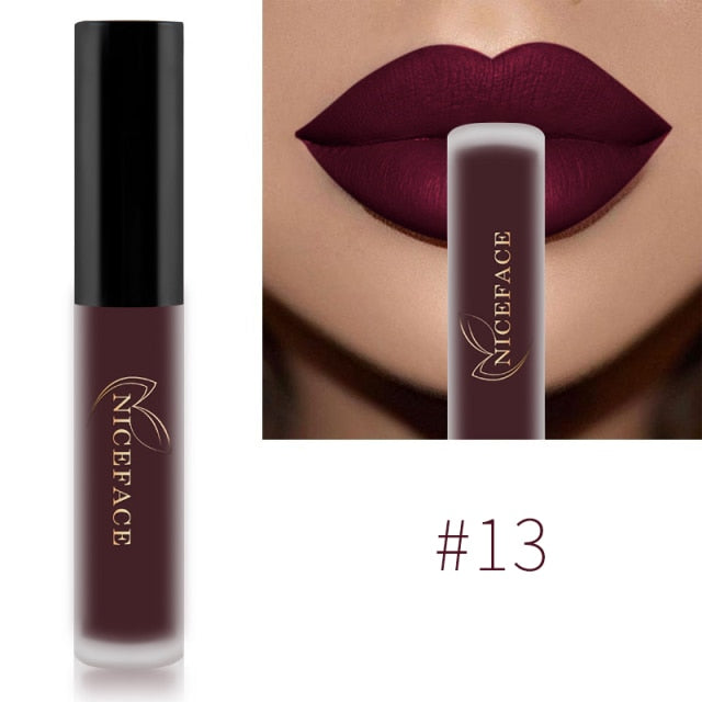 Waterproof Brand Nude Matte Liquid Lipstick Red Lip Gloss Moisturizer Nude Mate Lip