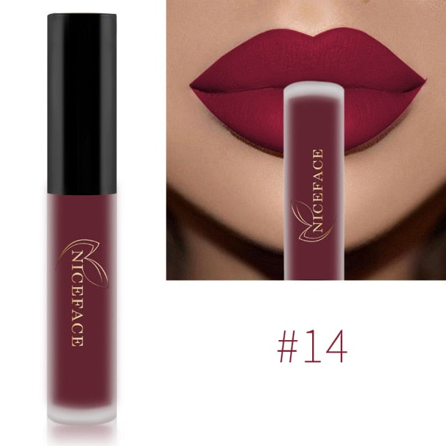 Waterproof Brand Nude Matte Liquid Lipstick Red Lip Gloss Moisturizer Nude Mate Lip