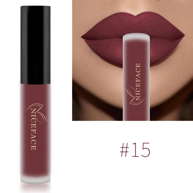 Waterproof Brand Nude Matte Liquid Lipstick Red Lip Gloss Moisturizer Nude Mate Lip