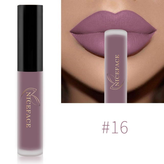 Waterproof Brand Nude Matte Liquid Lipstick Red Lip Gloss Moisturizer Nude Mate Lip