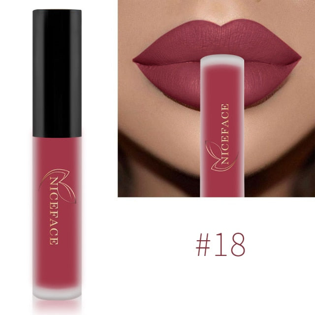 Waterproof Brand Nude Matte Liquid Lipstick Red Lip Gloss Moisturizer Nude Mate Lip