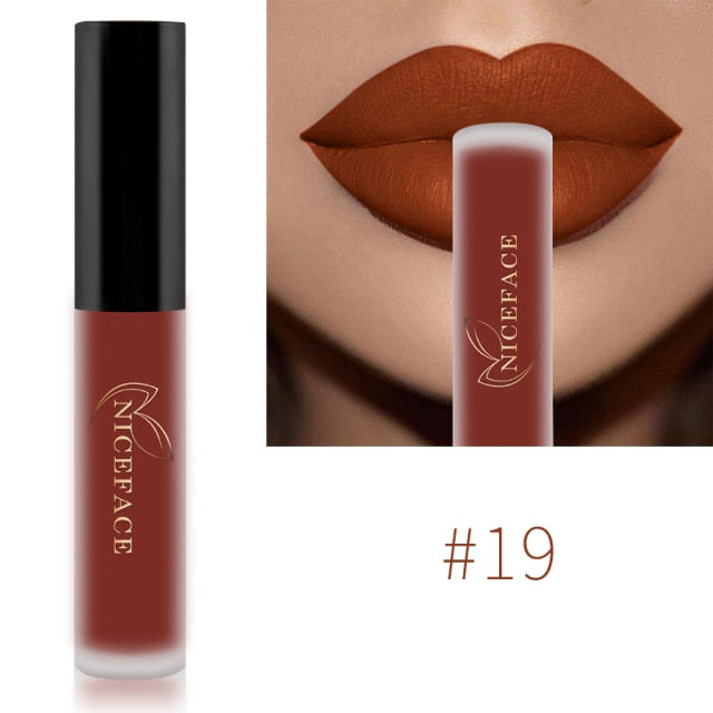 Waterproof Brand Nude Matte Liquid Lipstick Red Lip Gloss Moisturizer Nude Mate Lip