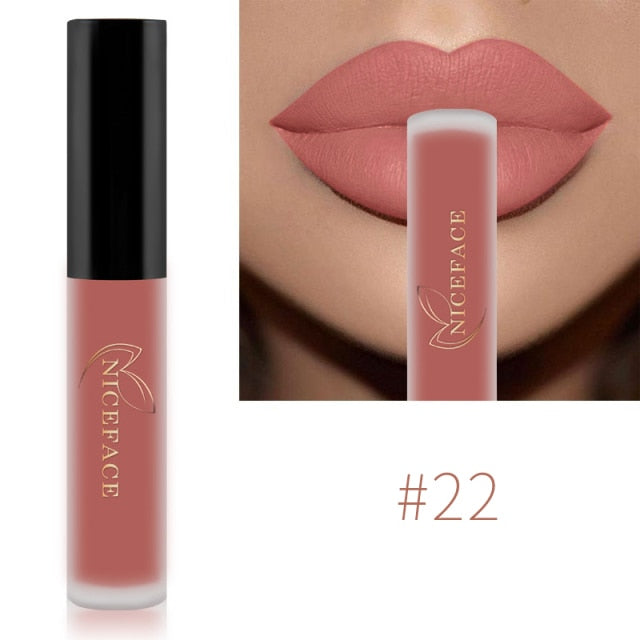 Waterproof Brand Nude Matte Liquid Lipstick Red Lip Gloss Moisturizer Nude Mate Lip