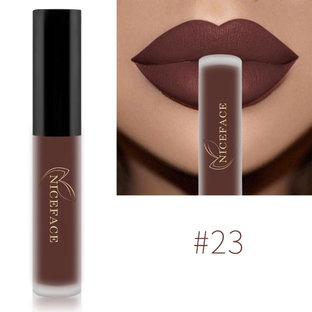 Waterproof Brand Nude Matte Liquid Lipstick Red Lip Gloss Moisturizer Nude Mate Lip