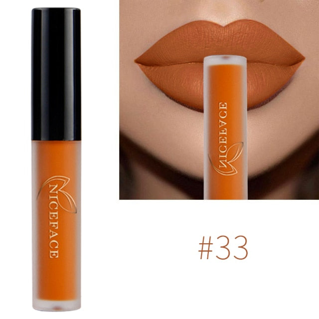 Waterproof Brand Nude Matte Liquid Lipstick Red Lip Gloss Moisturizer Nude Mate Lip