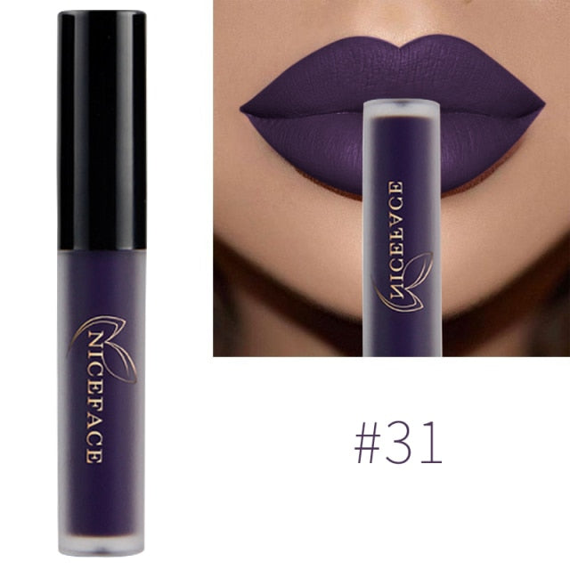 Waterproof Brand Nude Matte Liquid Lipstick Red Lip Gloss Moisturizer Nude Mate Lip