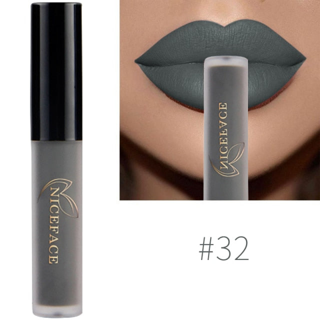 Waterproof Brand Nude Matte Liquid Lipstick Red Lip Gloss Moisturizer Nude Mate Lip