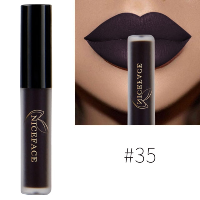 Waterproof Brand Nude Matte Liquid Lipstick Red Lip Gloss Moisturizer Nude Mate Lip