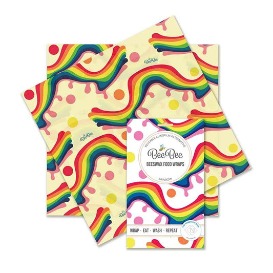 rainbow sandwich pack beeswax wraps