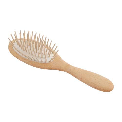 Small Rounded Hairbrush - Waxed Beechwood