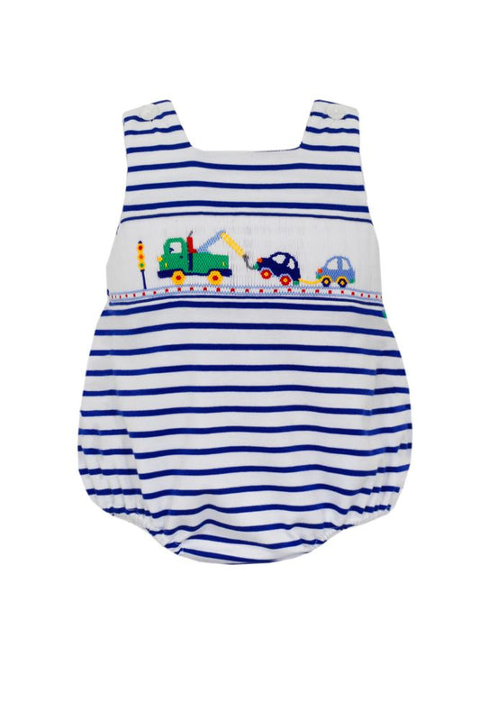 Tow Truck Stripe Sunsuit