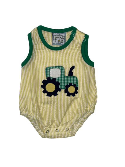 Tractor Boys Applique Bubble
